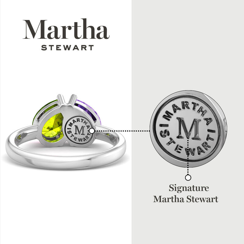 Martha Stewart 2ctw. Peridot & Amethyst Two Stone Ring In Sterling Silver image number null